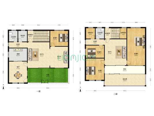 交警北路 4室4厅3卫 261平方