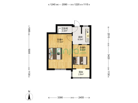 西峪街一社区（太药A）区 2室0厅1卫 50平方