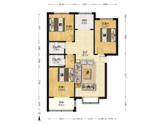 翔天万和城 精装大三居 带车位带地下室-涿州翔天万和城户型图