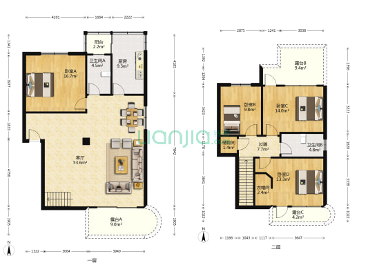 宏运国际村 4室1厅2卫 168平方