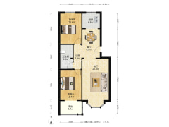 南北通透格局好，中间楼层，集中供暖，配套齐全-涿州宏远二号院户型图