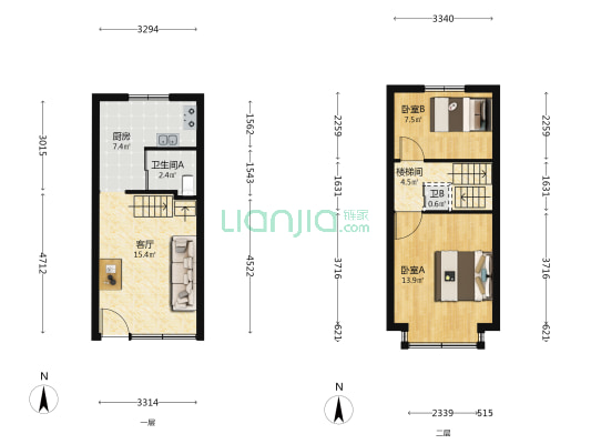 普渡寺西巷 2室1厅2卫 68平方