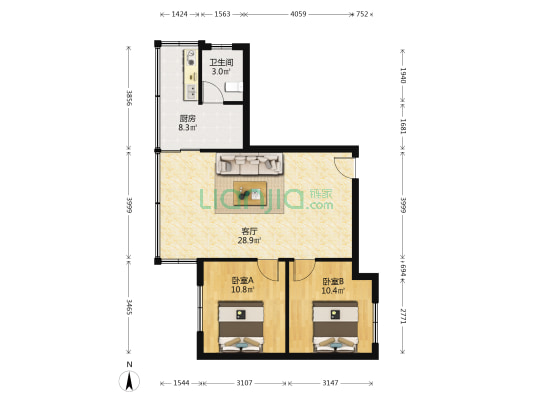 玉溪巷18号 2室1厅1卫 72平方
