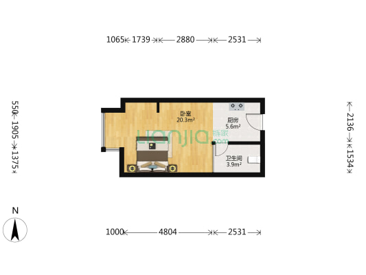 金都心语 1室0厅1卫 49平方