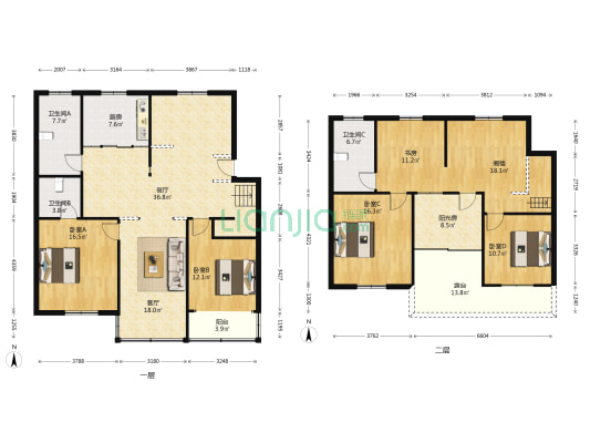 东苑路64号 5室2厅3卫 186平方