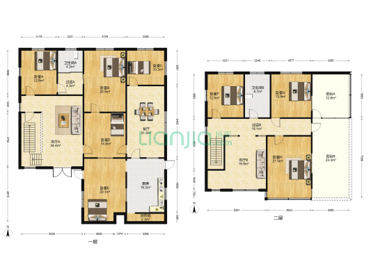 机场小区 8室3厅2卫 248平方