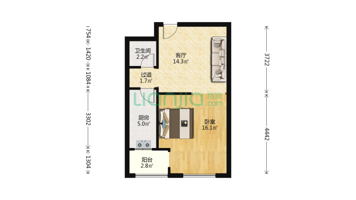 万坤图财富广场二手房实景图