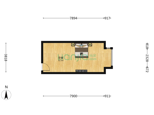 旭辉空港中心 1室0厅0卫 48平方