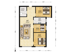 鸿坤理想湾中间楼层，采光充足，视野好-涿州鸿坤理想湾北区户型图