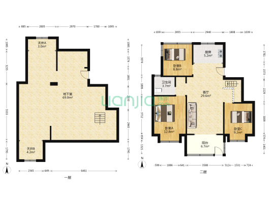 都荟上城 3室1厅1卫 174平方