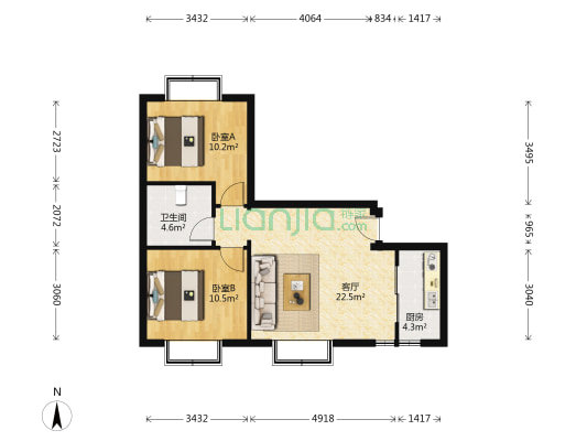 玉森明珠 2室1厅1卫 70平方