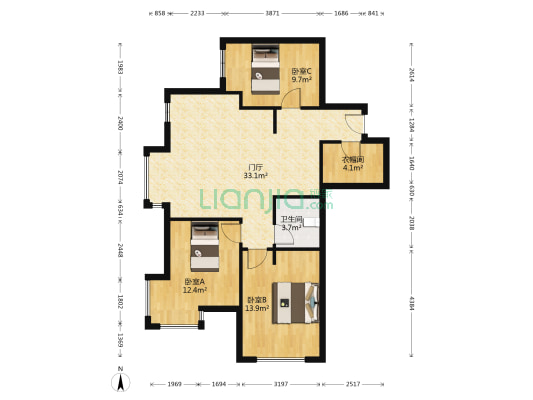 新松·茂樾山 3室0厅1卫 106平方