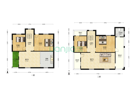 濠头三村庙仔下街 4室2厅1卫 199平方