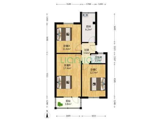 山大南路89号 3室0厅1卫 71平方