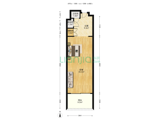 碧桂园十里银滩浪琴湾 1室0厅2卫 84平方