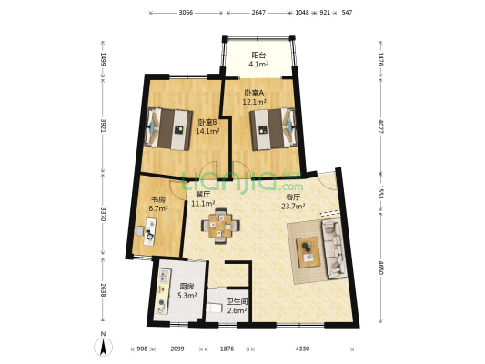 振兴东路236号 3室2厅1卫 100平方