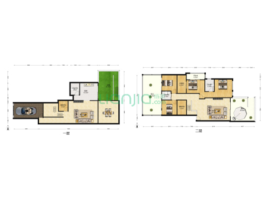 实力上筑 4室3厅3卫 115平方