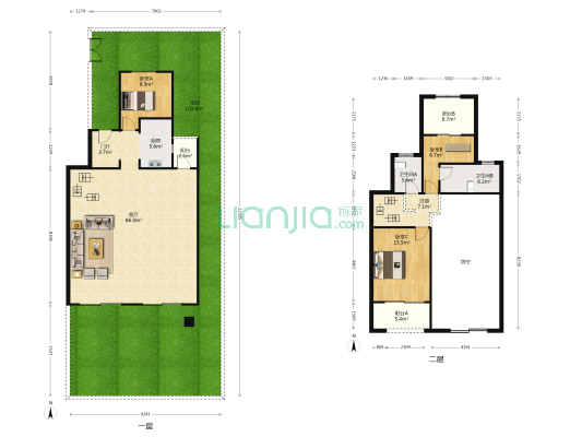 江山樾园来 3室1厅2卫 173平方
