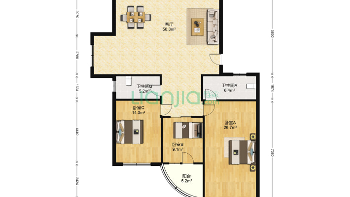 金沙滩花园小区二手房实景图
