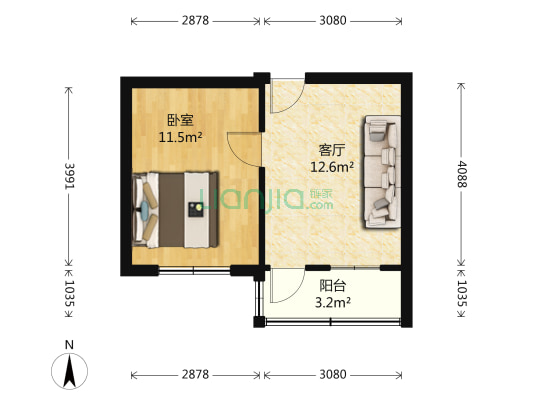 文船生活区西区 1室1厅0卫 39平方