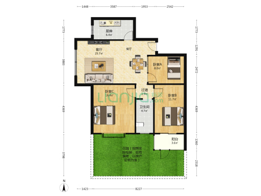 祥和佳苑 3室1厅1卫 99平方