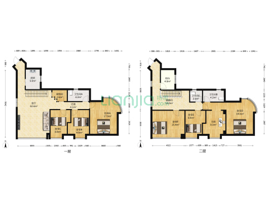 新亚洲花园 7室1厅3卫 195平方