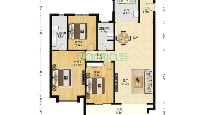 御湖蓝湾二手房实景图