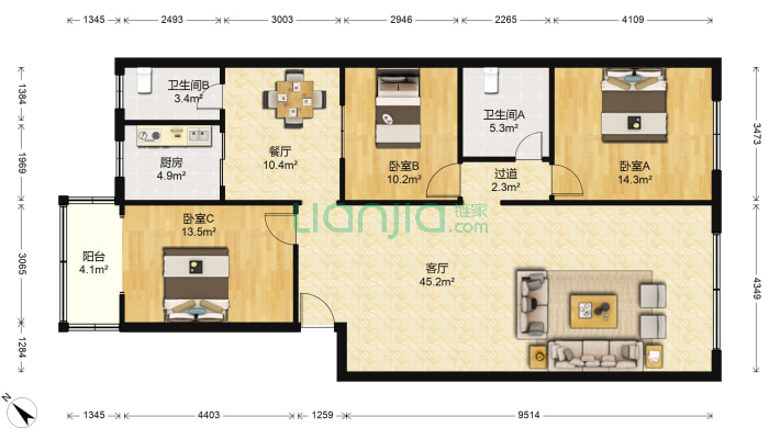 东华公寓二手房实景图
