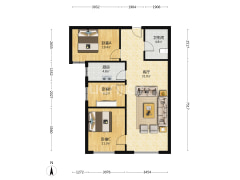 高铁新干线全南三居室采光视野没有遮挡-涿州高铁新干线户型图