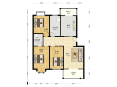此房南北通透格局，带装修，采光视野很好，-涿州惠友康庭户型图