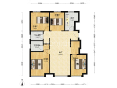 本房是经典的四叶草户型，南北通透，双明卫，好楼层。-涿州华远海蓝城二期户型图