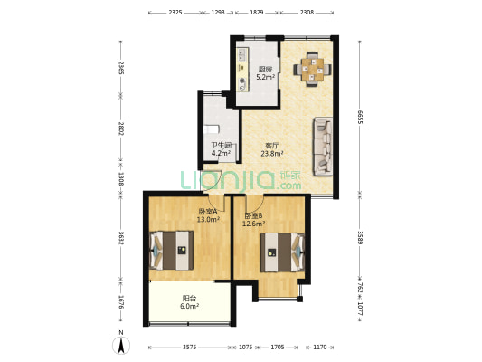 三墩美都公寓 2室1厅1卫 83平方