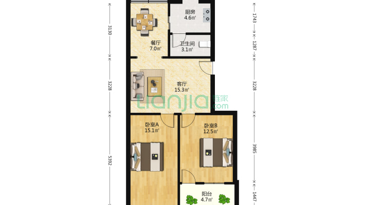水利设计院宿舍二手房实景图