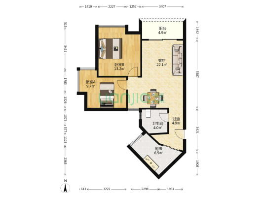 双轻轨  出行便利  环境优美   适合住家-户型图