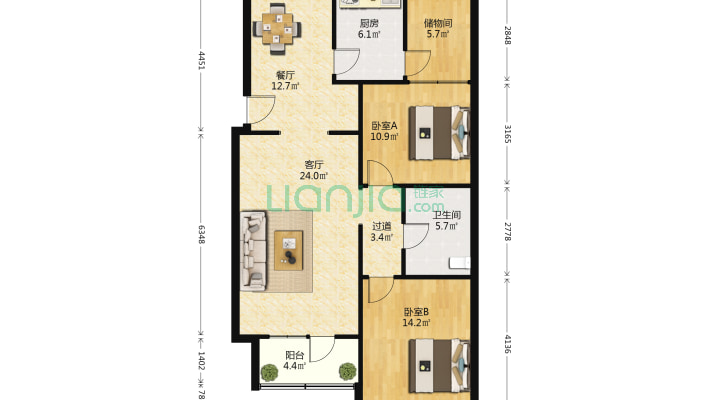 黄河中路438号二手房实景图
