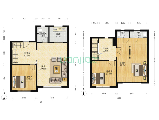 枫瑾园 3室1厅3卫 138平方