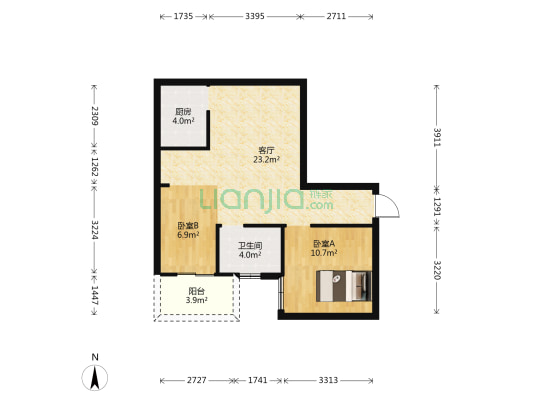 怡景雅居西苑 2室1厅1卫 67平方