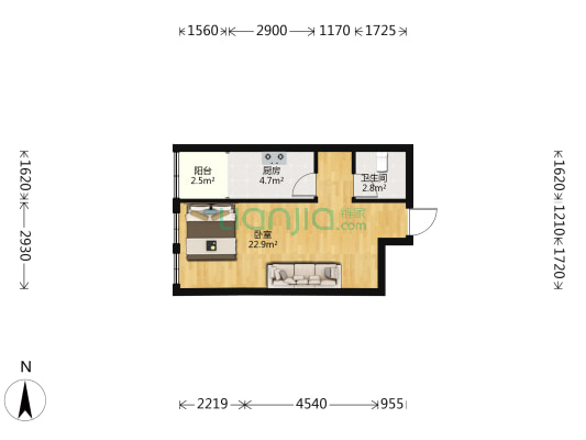 翡翠国际 住宅公寓  有天然气 生活便利  有地下停车场-户型图