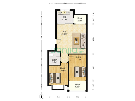 永和碩豐苑 2室1厅1卫 82平方