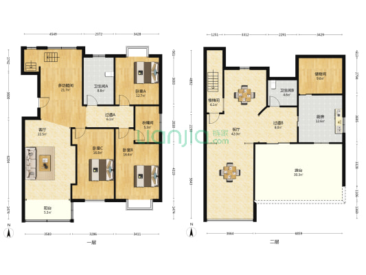 稽山桂花園 4室2厅2卫 210平方