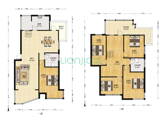 保集半岛 5室1厅2卫 192平方