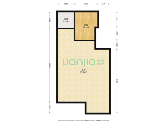 康格斯花园海棠苑 1室1厅0卫 375平方