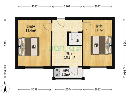 八经街小区 2室1厅1卫 50平方