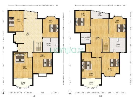 嘉里花园 8室1厅3卫 316平方