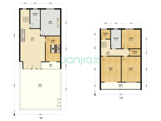清凉寺小区内别墅，精装修，房主诚心出售-户型图