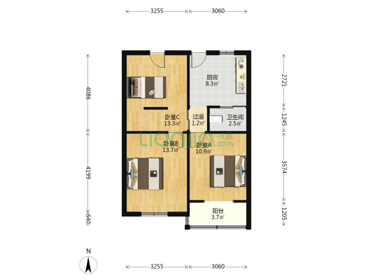 大统路1033弄 3室0厅1卫 72平方