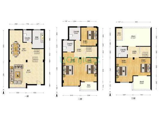 亭晖嘉园 5室2厅4卫 259平方