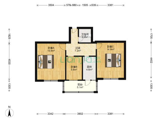 石棉管厂家属楼 3室0厅1卫 67平方
