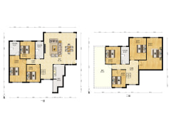 房子户型方正得房率高，复式楼带40平米露台-桂林彰泰城市一号户型图