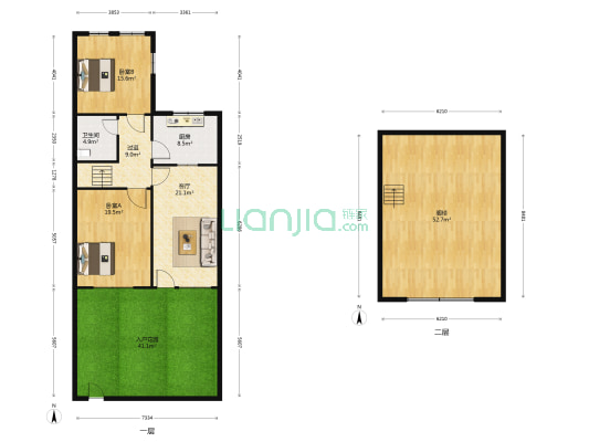 农机局宿舍 2室1厅1卫 149平方